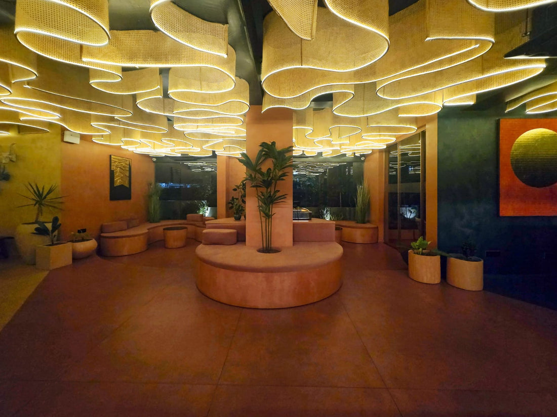 FoxCoral: A Ceiling That Breathes — Bamboo Lighting as Living Architecture
