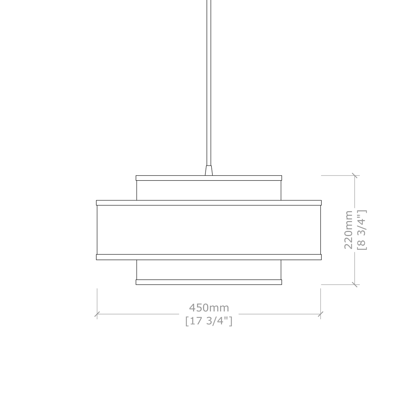 Orbit Pendant Lamp 45cm/18in Dia