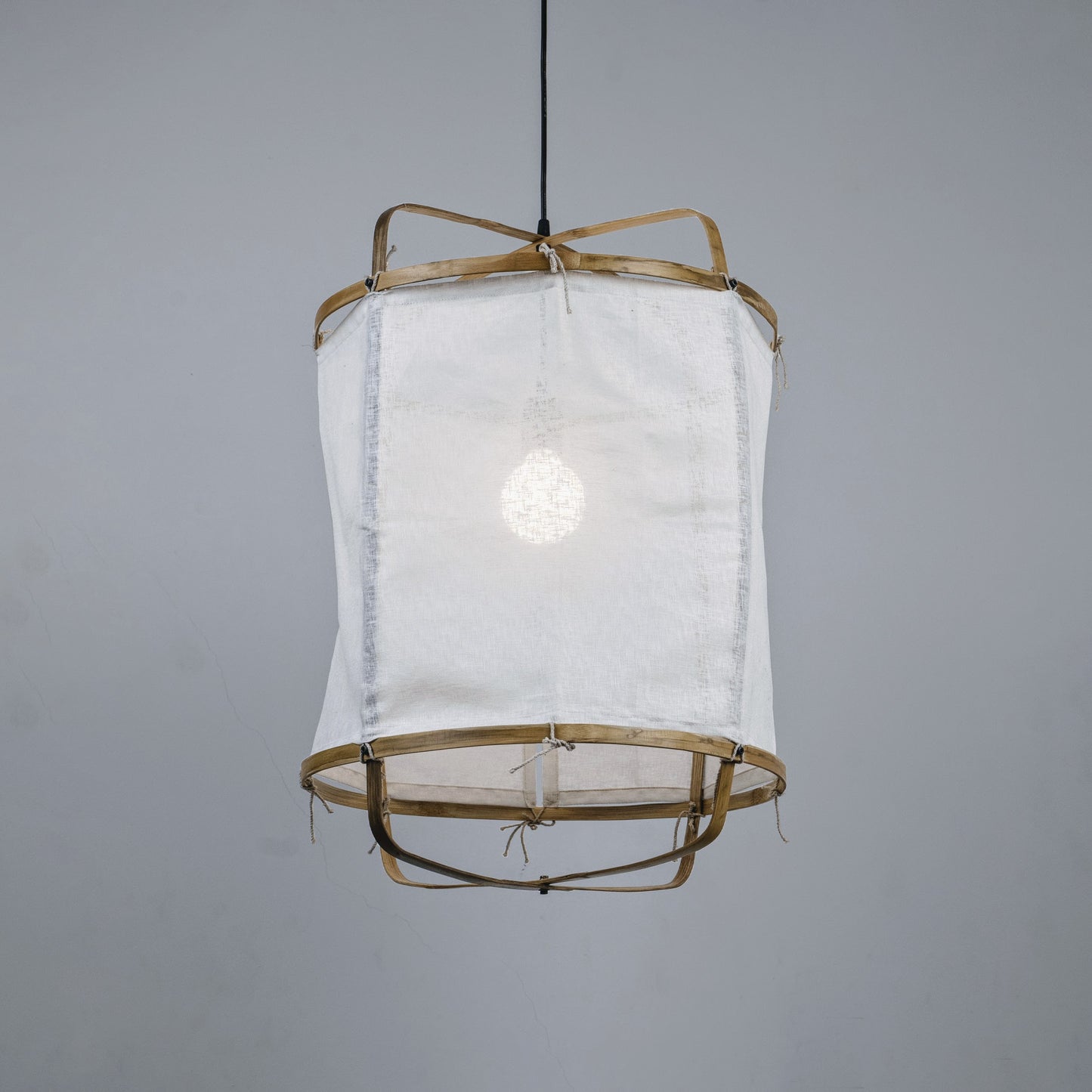 Iris- Bamboo Pendant Lamp Hanging Lamp Fabric Light, Natural/Bamboo Pendant Lamps for Home Restaurants and Offices Pendant Lamp Large and Small