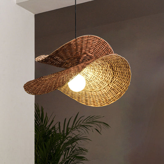 Ooas Bloom- Bamboo Pendant Hanging Lamp Woven Light, Natural/Bamboo Pendant Lamps for Home Restaurants and Offices