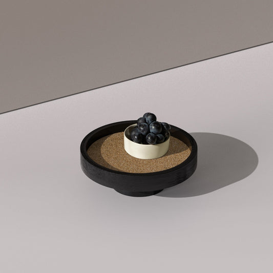 Podium Tray Round (Small) Black Edit