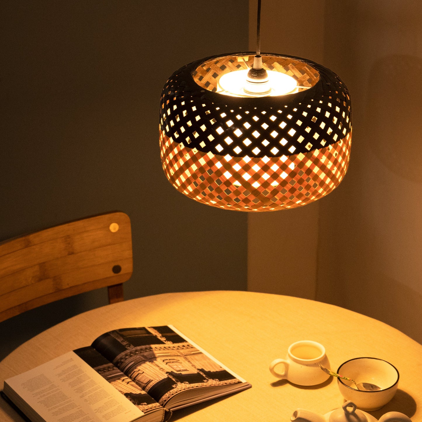 Opium Pendant Lamp: Contemporary Decor for Modern Homes and Living Spaces[30cm/12in, 45cm/18in Dia]-Mianzi