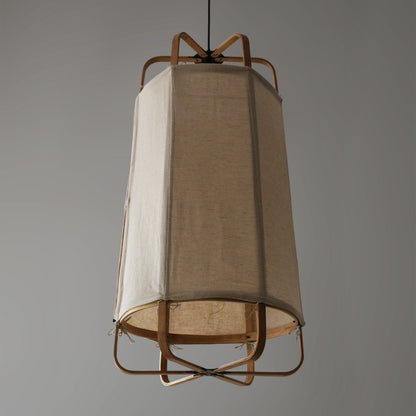 Ares Fabric Pendant Lamp Grand: Bamboo Fabric Handmade Lamp Greek Home Cafe Restaurants Decor