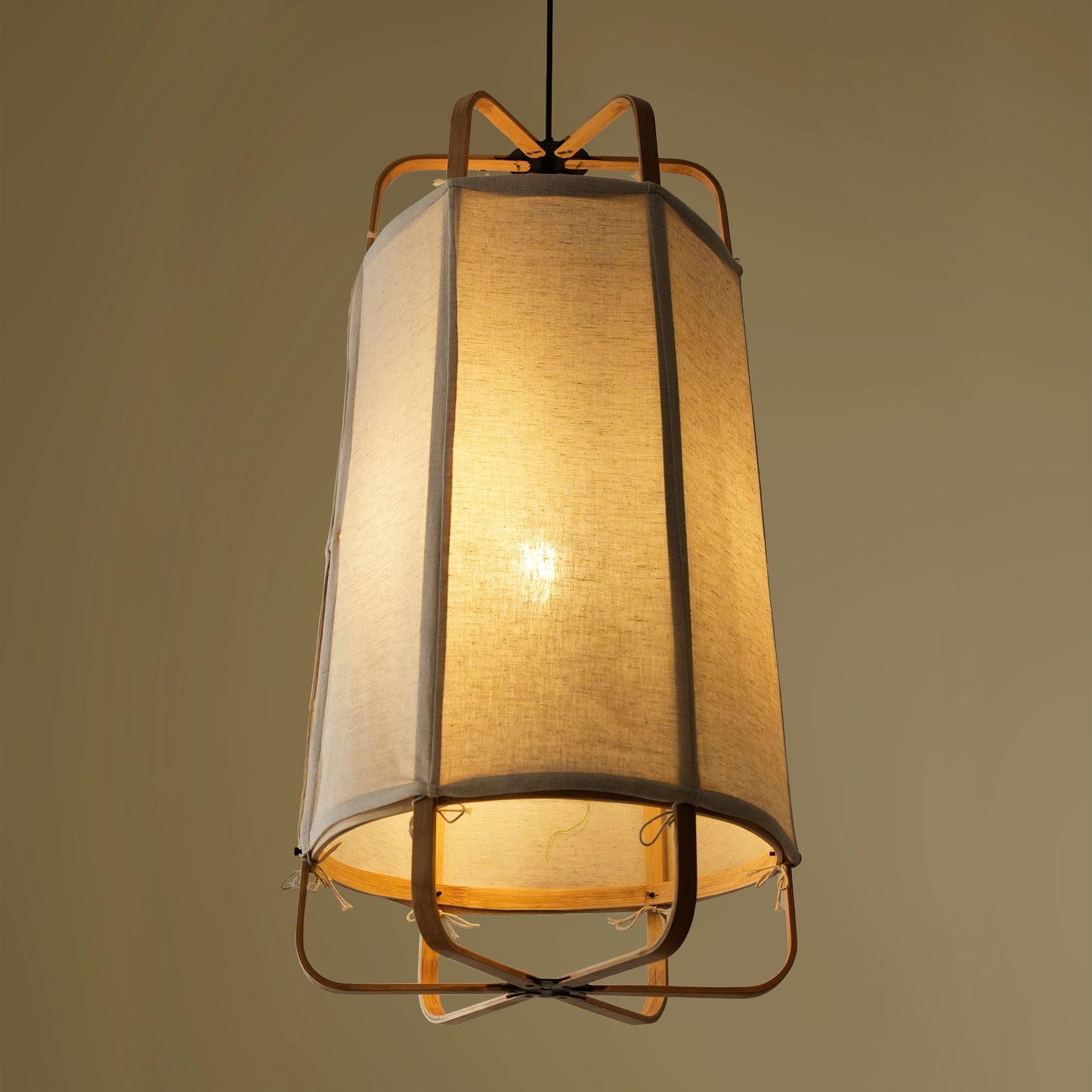 Ares Fabric Pendant Lamp Grand: Bamboo Fabric Handmade Lamp Greek Home Cafe Restaurants Decor