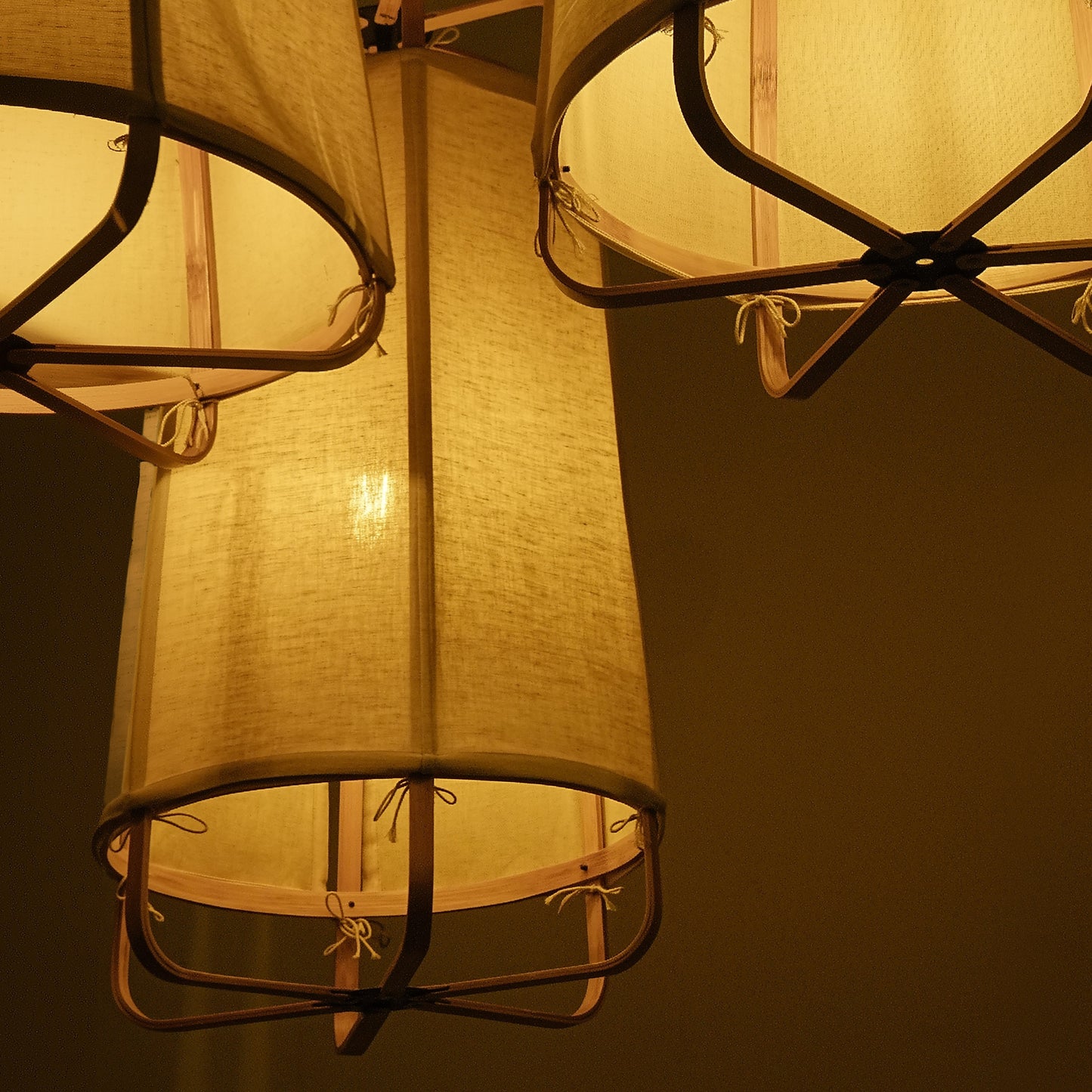 Ares Fabric Pendant Lamp Grand: Bamboo Fabric Handmade Lamp Greek Home Cafe Restaurants Decor