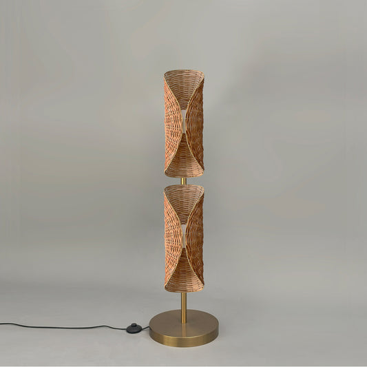 Ooas Binary Floor Lamp: Award-Winning Bamboo Floor Lamp Japandi Handmade Lighting Decor Living Room