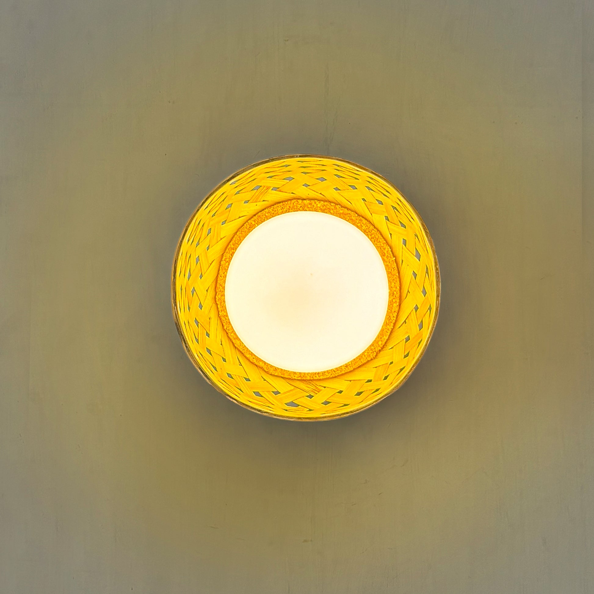 Foxglove Arctic Wall Lamp: Designer Bamboo Unique Wall Light Sconce for Home and Offices [20cm/8in Dia]-Mianzi
