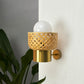 Foxglove Globe Wall Lamp: Bamboo Light Sconce for Home Restaurants and Offices [20cm/8in Dia]-Mianzi