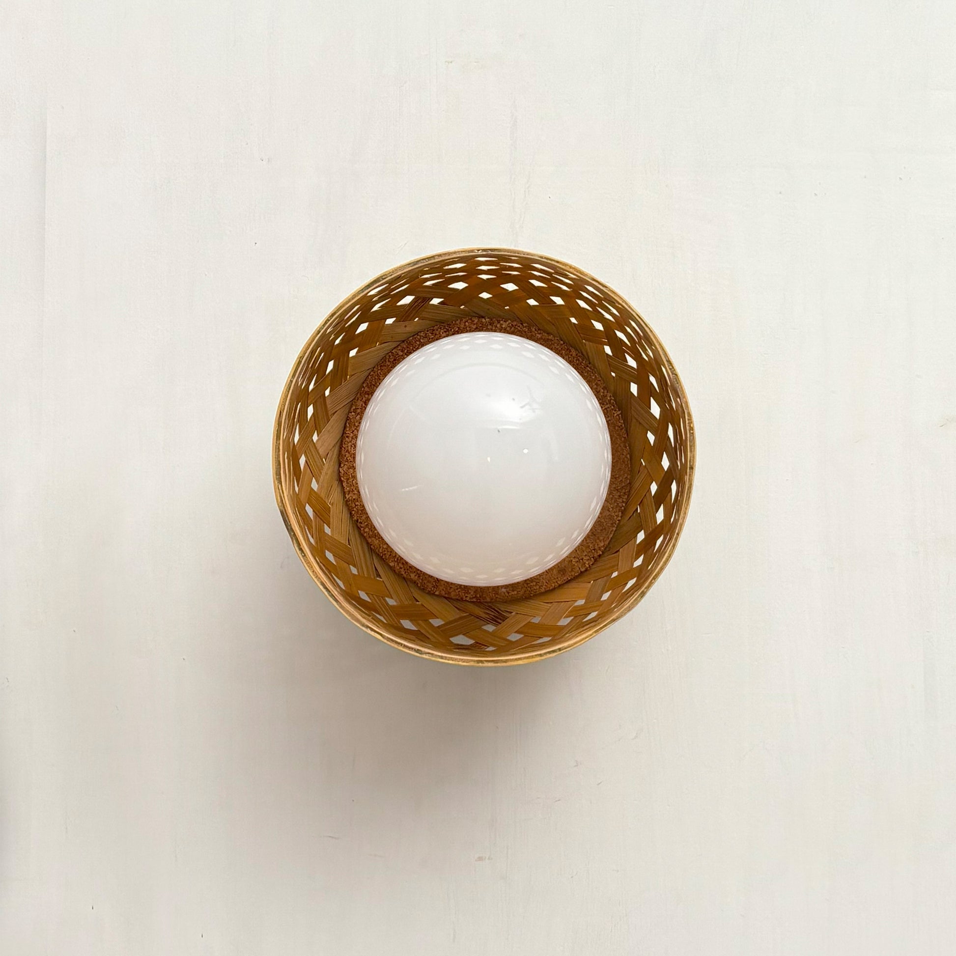 Foxglove Arctic Wall Lamp: Designer Bamboo Unique Wall Light Sconce for Home and Offices [20cm/8in Dia]-Mianzi