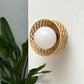 Foxglove Arctic Wall Lamp: Designer Bamboo Unique Wall Light Sconce for Home and Offices [20cm/8in Dia]-Mianzi