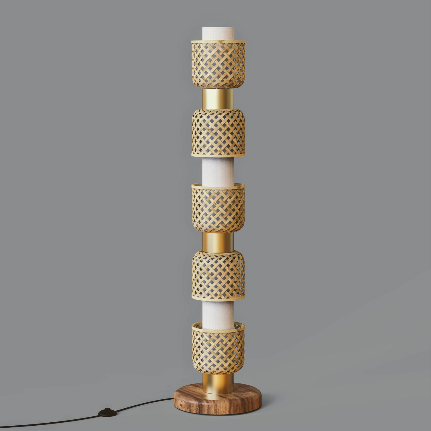 Metamorphosis Floor Lamp DDDDD: Handmade Home Lighting Restaurants Corner Decor [35cm/14in(Dia) x 147.5cm/58in(H)]-Mianzi