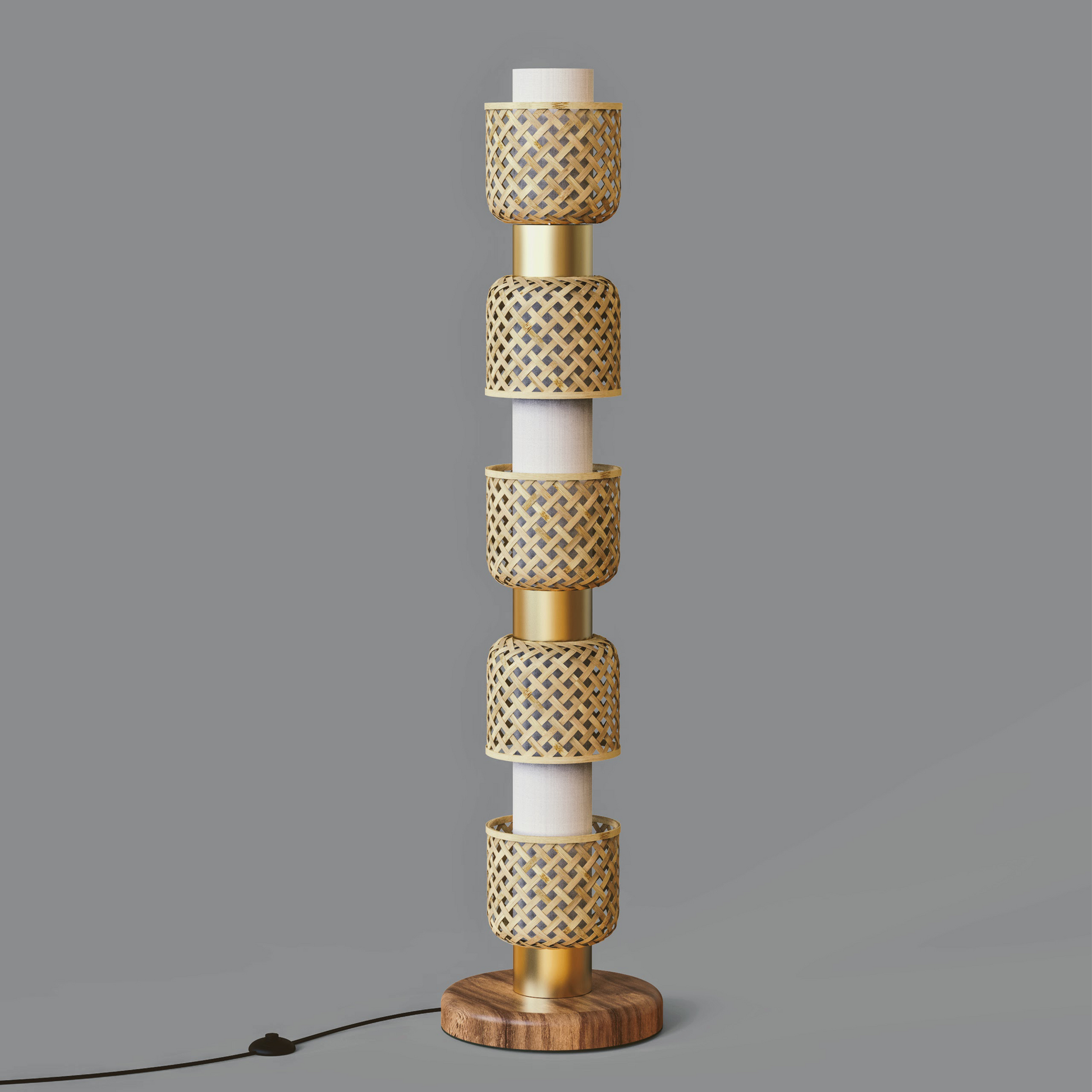 Metamorphosis Floor Lamp DDDDD: Handmade Home Lighting Restaurants Corner Decor [35cm/14in(Dia) x 147.5cm/58in(H)]-Mianzi