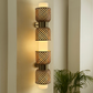 Metamorphosis Linear Wall Lamp Sconce DD: Handmade Bamboo Lighting for Cafe Corner Decor [107.5cm/42in(L) x 20cm/8in(H)]-Mianzi