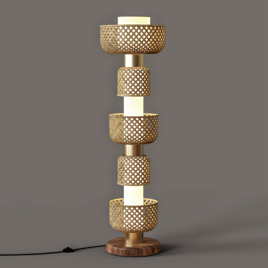 Metamorphosis Floor Lamp ADBDB : Handmade Cafe Lighting Restaurants Corner Decor [35cm/14in(Dia) x 147.5cm/58in(H)]-Mianzi