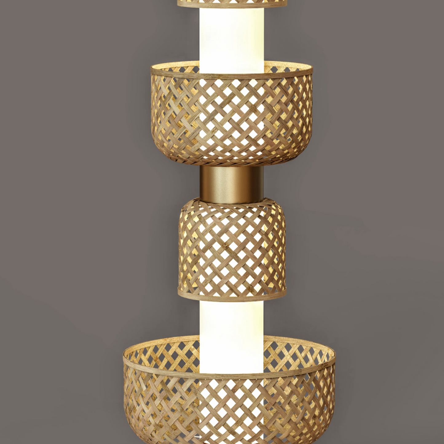 Metamorphosis Floor Lamp DDBDA: Handmade Hotel Temple & Enterance Lighting Decor [35cm/14in(Dia) x 147.5cm/58in(H)]-Mianzi