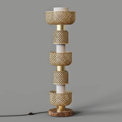 Metamorphosis Floor Lamp ADBDB : Handmade Cafe Lighting Restaurants Corner Decor [35cm/14in(Dia) x 147.5cm/58in(H)]-Mianzi