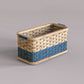 Stadium Desk Basket: Bamboo Handwoven Storage Basket | Multi-Color Basket for Office Desk Study Table | Corporate Gifting [30cm/12in(L) x 15cm/6in(B) x 15.5cm/6in(H)]-Mianzi