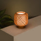 Opium Table Lamp: Designer Bamboo Table Top Lamp Decor [20cm/8in(Dia) X 22.5cm/9in(H)]-Mianzi