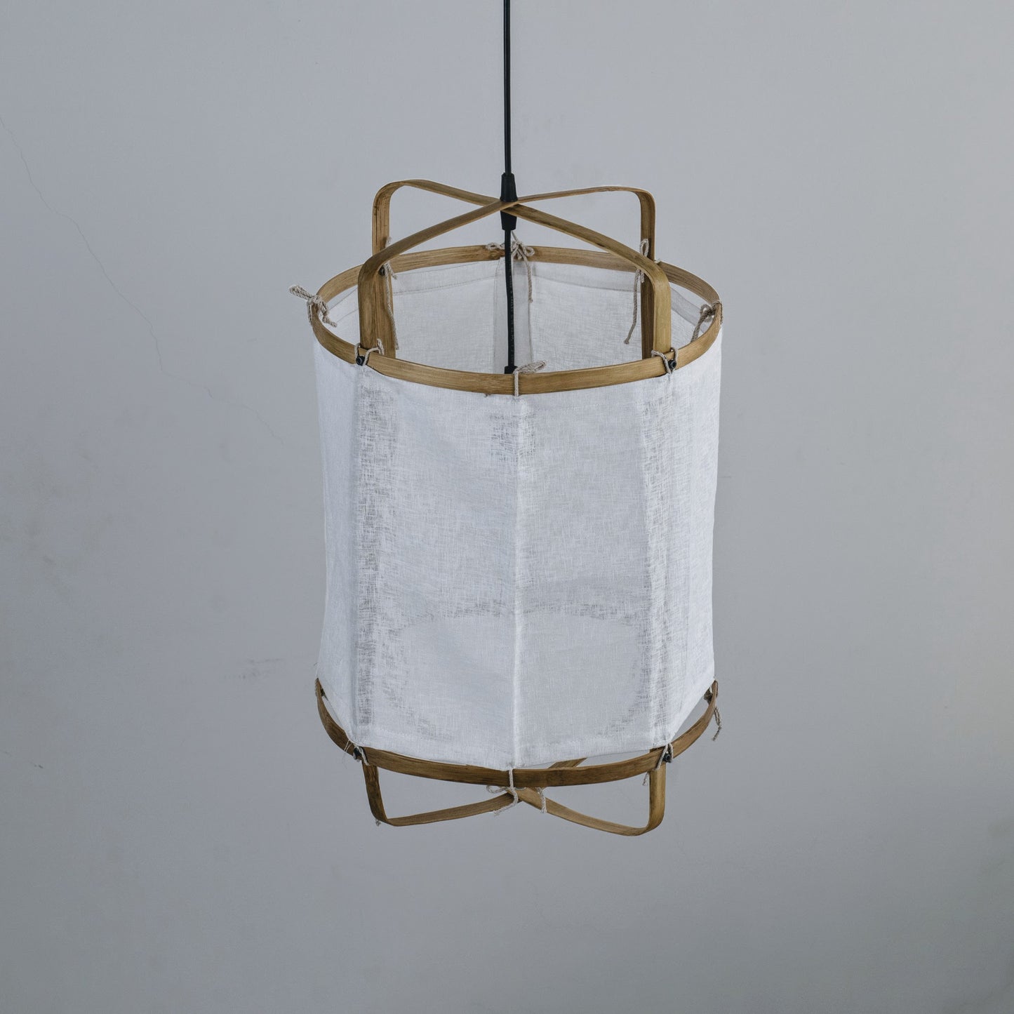 Iris- Bamboo Pendant Lamp Hanging Lamp Fabric Light, Natural/Bamboo Pendant Lamps for Home Restaurants and Offices Pendant Lamp Large and Small