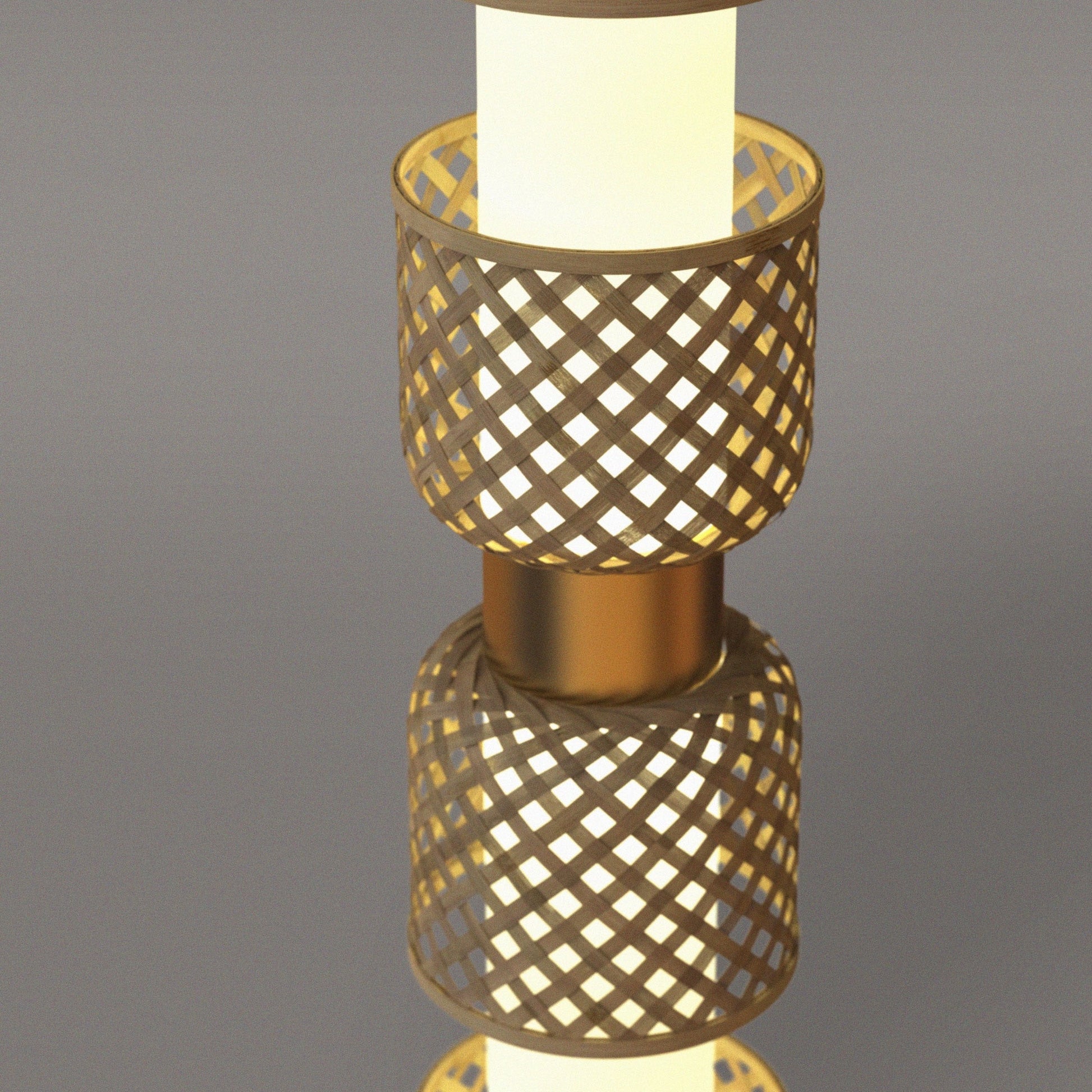 Metamorphosis Floor Lamp DDDDD: Handmade Home Lighting Restaurants Corner Decor [35cm/14in(Dia) x 147.5cm/58in(H)]-Mianzi