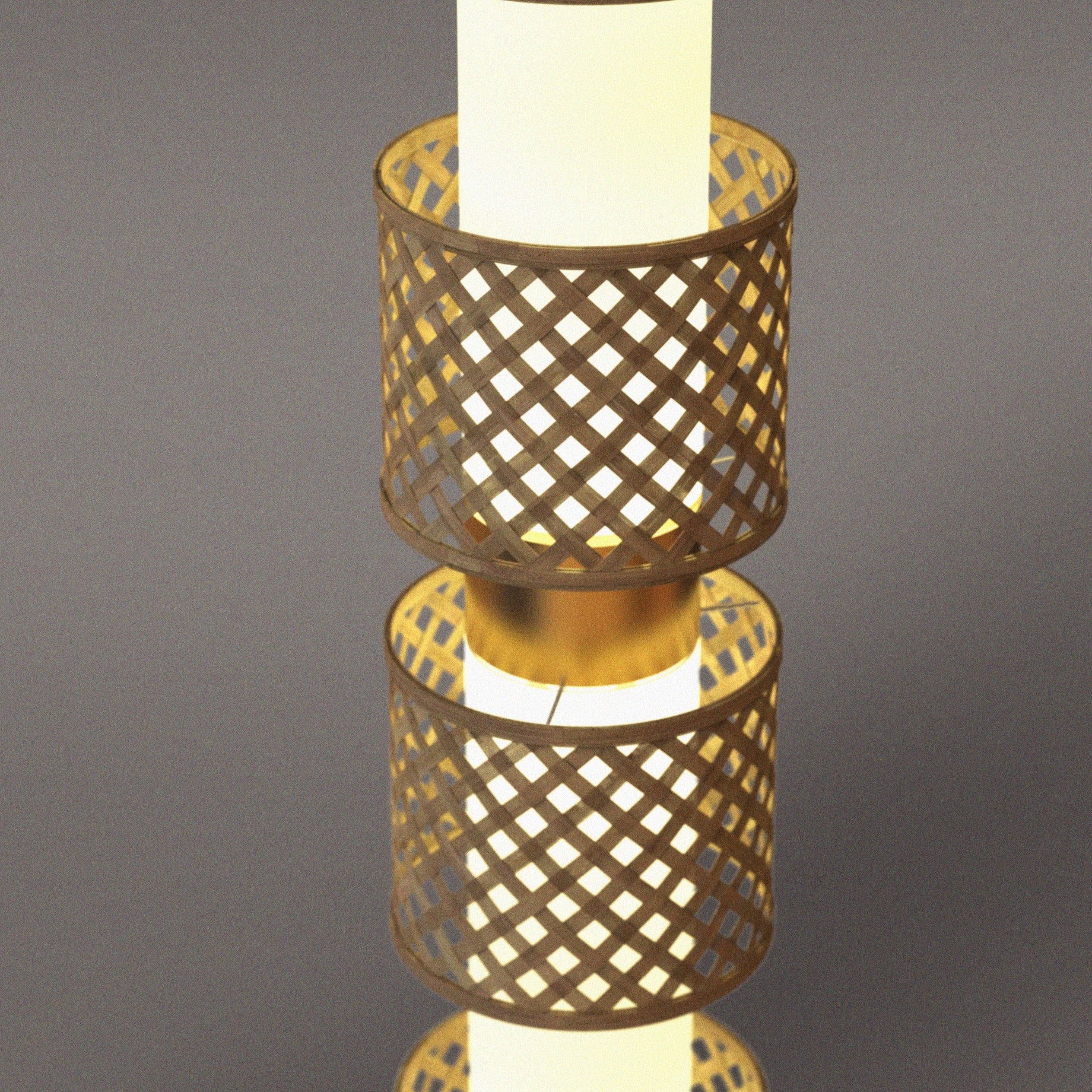 Metamorphosis Floor Lamp HHHHH: Handmade Restaurants Lighting Corner Decor [35cm/14in(Dia) x 147.5cm/58in(H)]-Mianzi