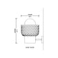 Foxglove Globe Wall Lamp: Bamboo Light Sconce for Home Restaurants and Offices [20cm/8in Dia]-Mianzi