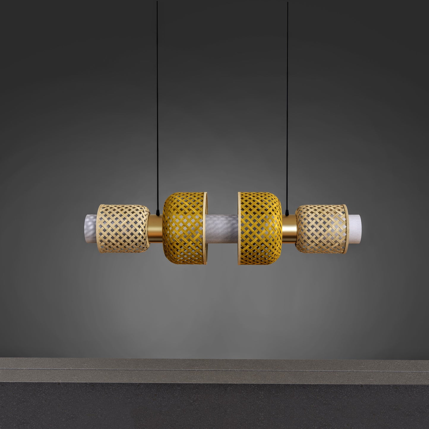 Metamorphosis Pendant Lamp-H-001: Designer Hanging Lamp Modern Chandelier Modular Decor [107.5cm/42in(L) x 30cm/12in(H)]-Mianzi