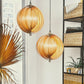 Seashell Pendant Lamp: Designer Hanging Lamp Chandelier | Handmade Cafe Lighting | Restaurants Decor Living Room [30cm/12in, 40cm/16in Dia]-Mianzi