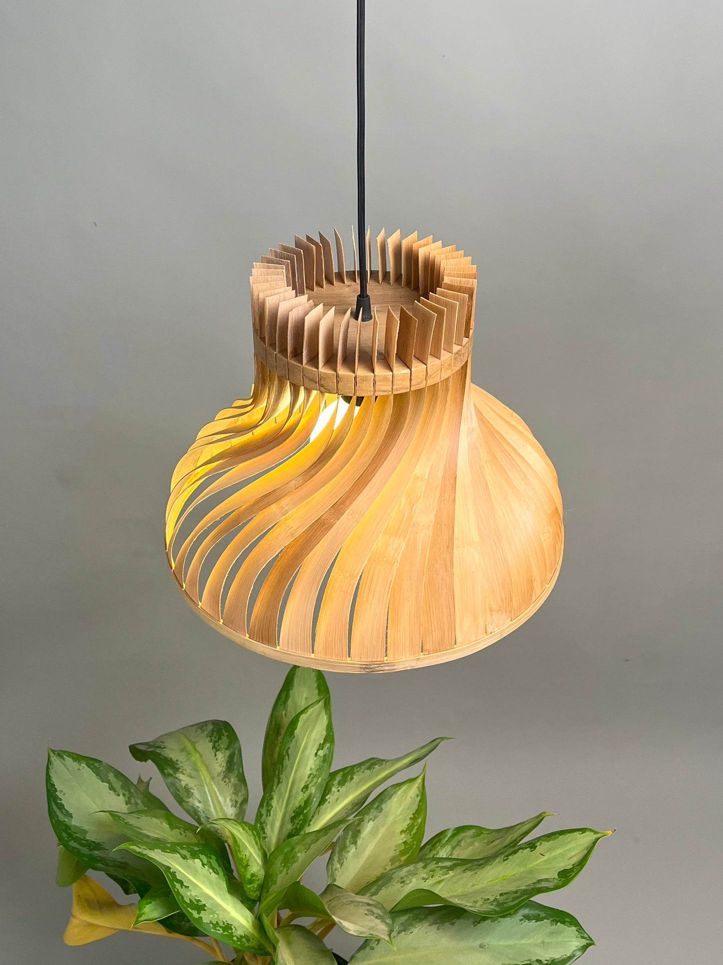 Dune-Designer Bamboo Pendant Hanging Lamp Cane Chandelier Japandi Handmade Cafe Lighting Restaurants Decor Living Room Large and Small