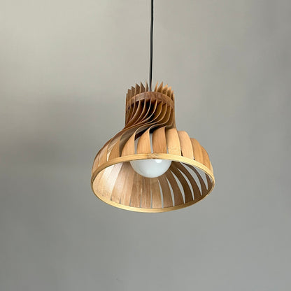 Dune Pendant Lamp: Designer Bamboo Hanging Lamps | Japandi Cafe Lighting, Restaurants Decor [25cm/10in, 35cm/14in Dia]-Mianzi