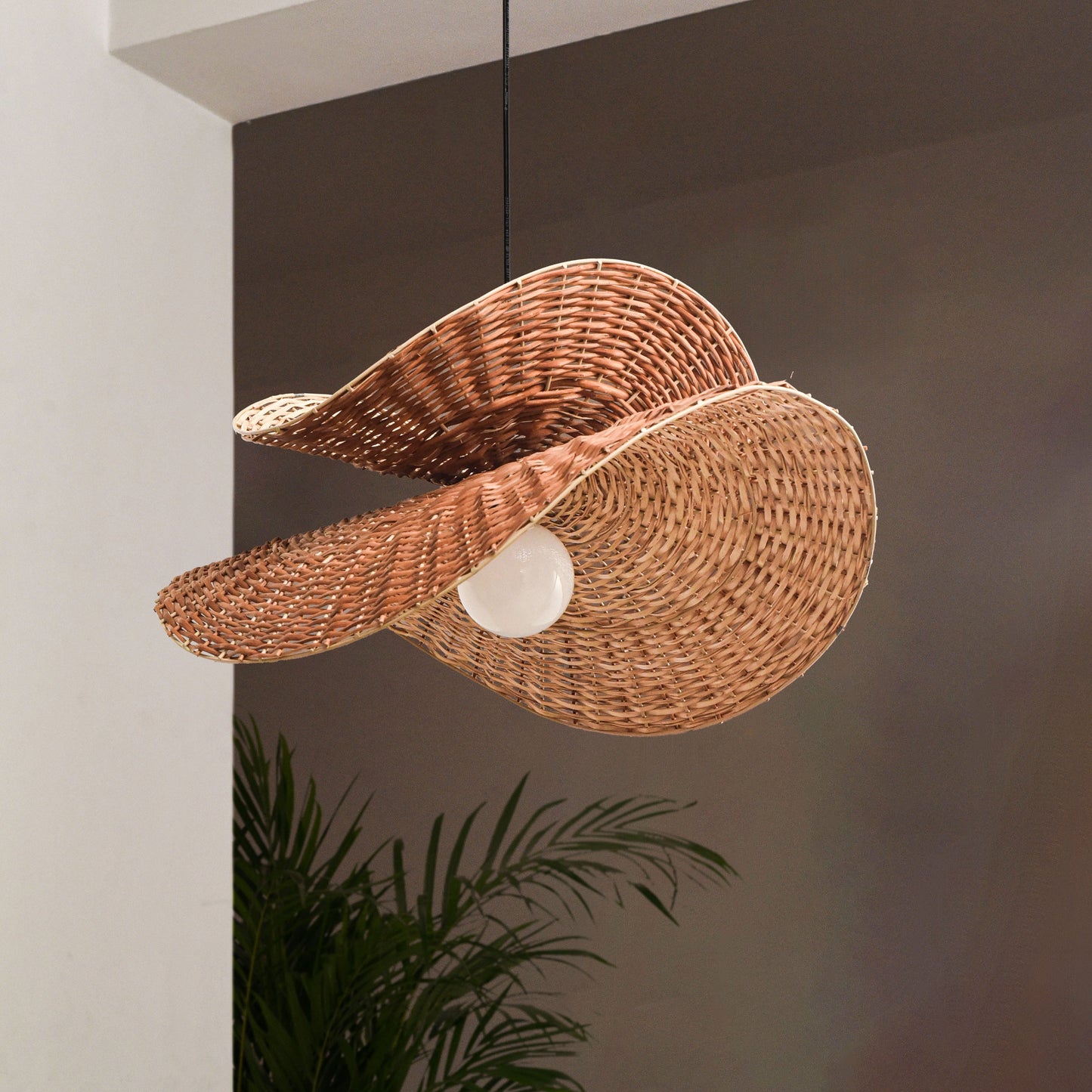 Ooas Bloom- Bamboo Pendant Hanging Lamp Woven Light, Natural/Bamboo Pendant Lamps for Home Restaurants and Offices