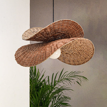 Ooas Bloom Pendant Lamp: Hanging Lamp Natural/Bamboo Woven Light for Home Restaurants and Offices [60cm/24in Dia]-Mianzi
