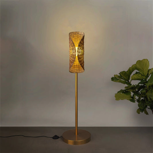 Ooas Sol Floor Lamp: Award-Winning Bamboo Floor Lamp Japandi Handmade Lighting Decor Living Room