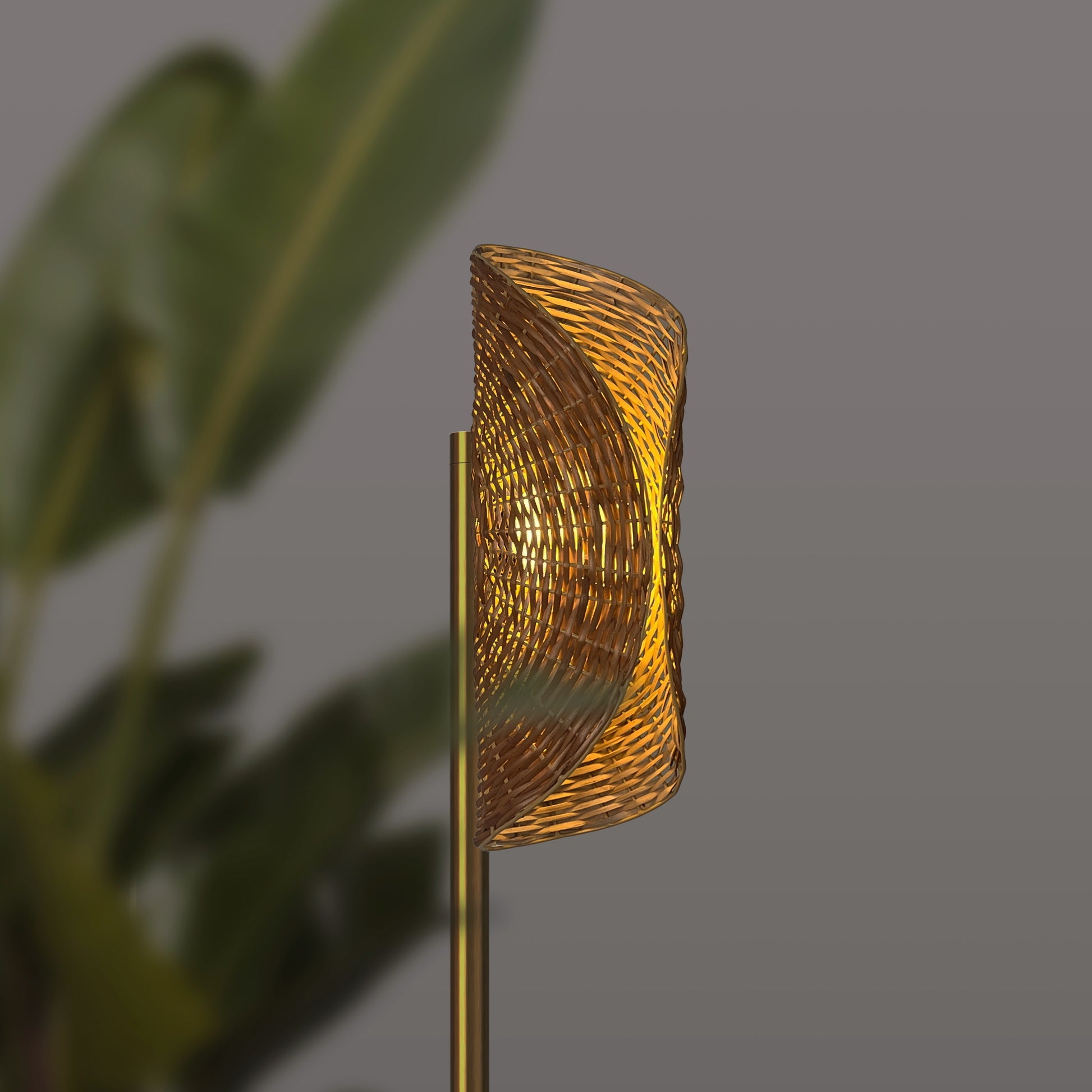 Ooas Sol Floor Lamp: Award-Winning Japandi Handmade Lighting Decor Living Room [15cm/6in(W) X 35cm/14in(Dia) X 117.5cm/46.2in(H)]-Mianzi