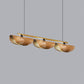 Ooas Linear Pendant Lamp: Japandi Hanging Lamp Handmade Chandelier Cafe Lighting [145cm/57in(L) x 21cm/8.2in(H)]-Mianzi