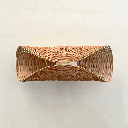 Ooas Wall Lamp: Designer Willow Wicker Wall Light Sconce for Home Restaurants and Offices [15cm/6in(W) X 45cm/18in(H) X 15cm/6in(D)]-Mianzi