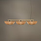 Ooas Linear Pendant Lamp: Japandi Hanging Lamp Handmade Chandelier Cafe Lighting [145cm/57in(L) x 21cm/8.2in(H)]-Mianzi