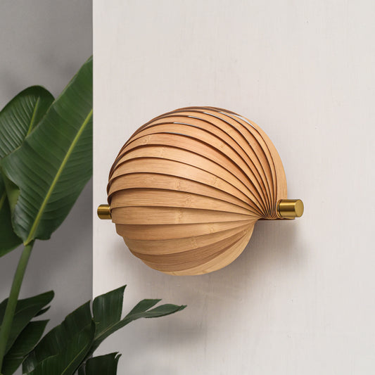 Seashell- Designer Bamboo Wall Lamp, Unique Wall Light Sconce for Home Restaurants and Offices