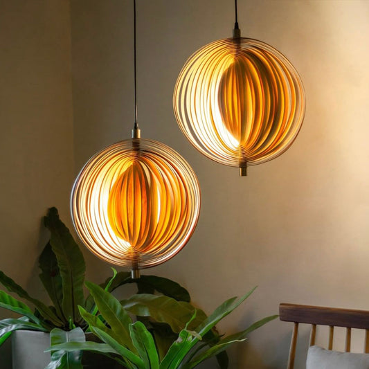 Seashell Pendant Lamp: Designer Hanging Lamp Chandelier | Handmade Cafe Lighting | Restaurants Decor Living Room [30cm/12in, 40cm/16in Dia]-Mianzi
