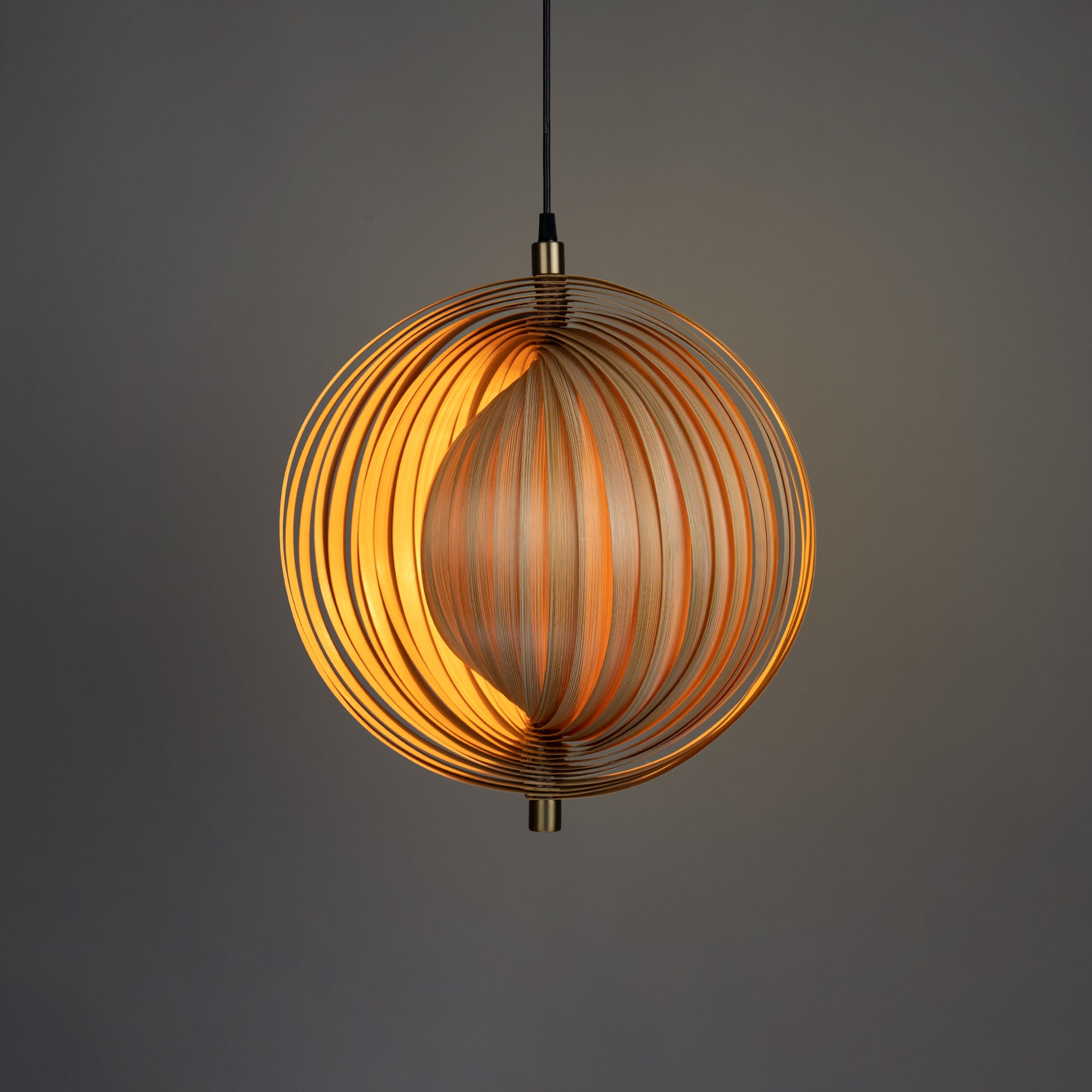 Sea Shell 16in/40cm Dia - Bamboo Pendant Lamp | Hanging Lamp Woven Light | Natural/Bamboo Pendant Lamps for Home Restaurants and Offices-Mianzi