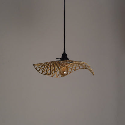 Swirl Pendant Lamp: Hanging Cane Chandelier | Handmade Cafe Lighting Restaurants Decor [45cm/18in, 60cm/24in, 90cm/36in Dia]-Mianzi