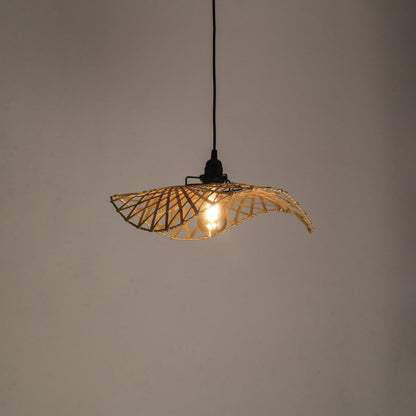 Swirl Pendant Lamp: Hanging Cane Chandelier | Handmade Cafe Lighting Restaurants Decor [45cm/18in, 60cm/24in, 90cm/36in Dia]-Mianzi