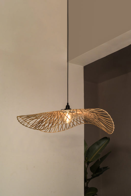 Swirl Large- Bamboo Pendant Lamp Hanging Lamp Woven Light, Natural/Bamboo Pendant Lamps for Home Restaurants and Offices Pendant Lamp 900mm Diameter