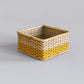 Squircle-Wicker Handwoven Storage Basket Picnic Basket Colorful Cane Bamboo Basket for Home Corporate Gifting