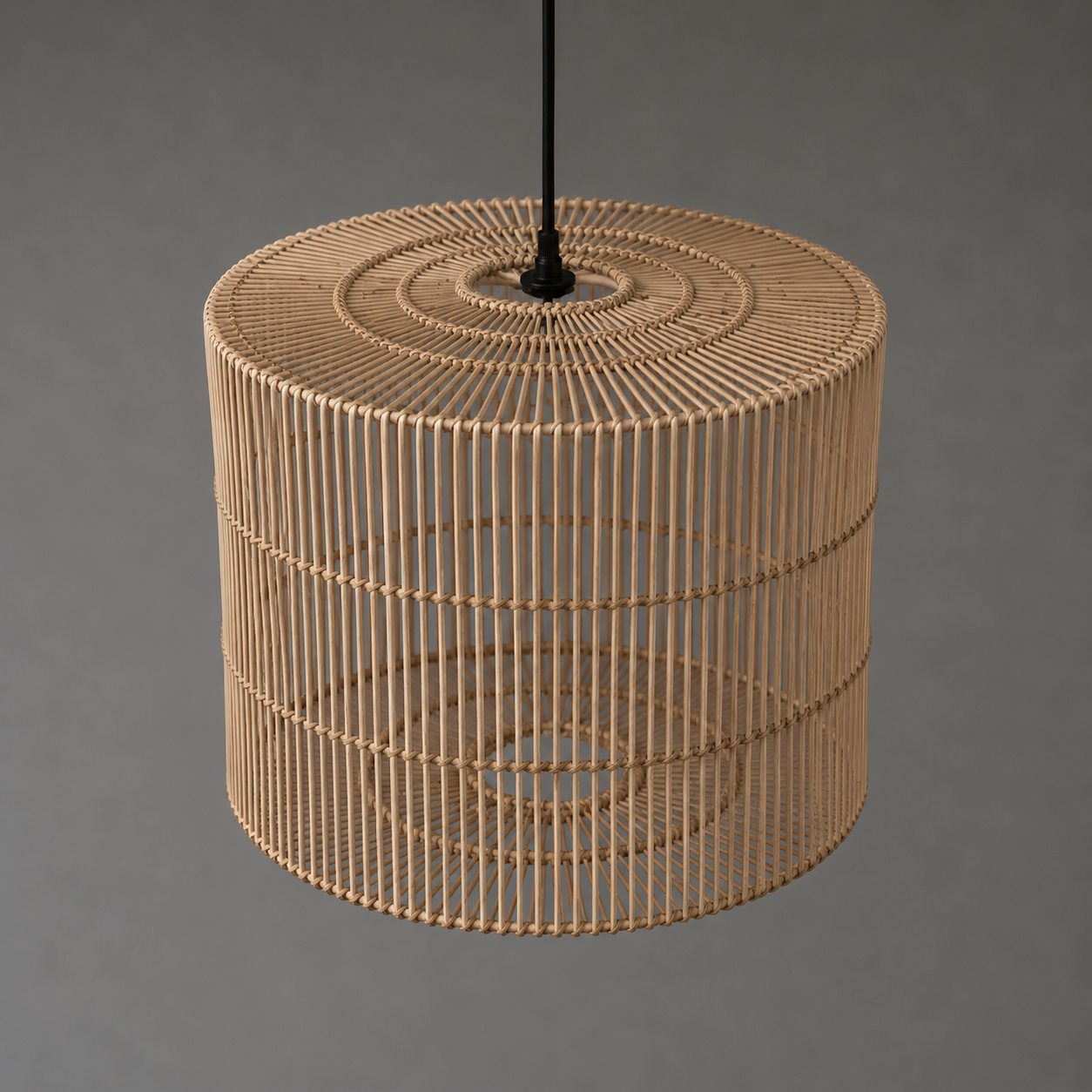 Mianzi Moss Pendant Lamp: Rattan Cane Handmade Lamp Boho Restaurants Decor