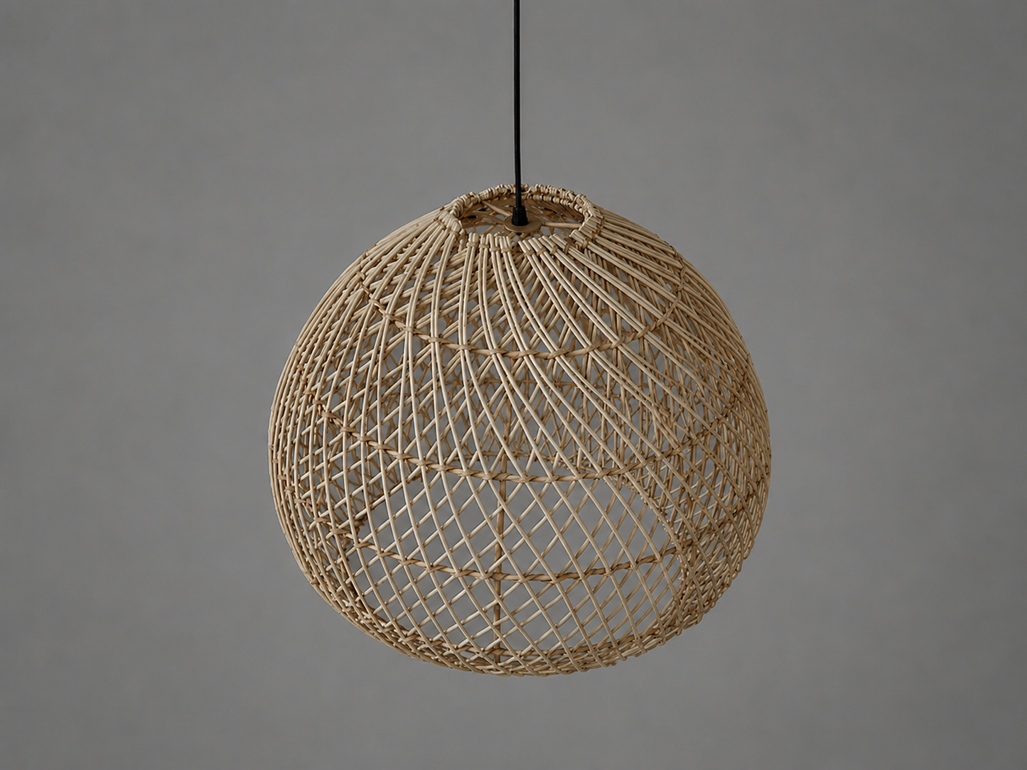 Mianzi Loom Pendant Lamp: Rattan Cane Handmade Lamp Boho Restaurants Decor