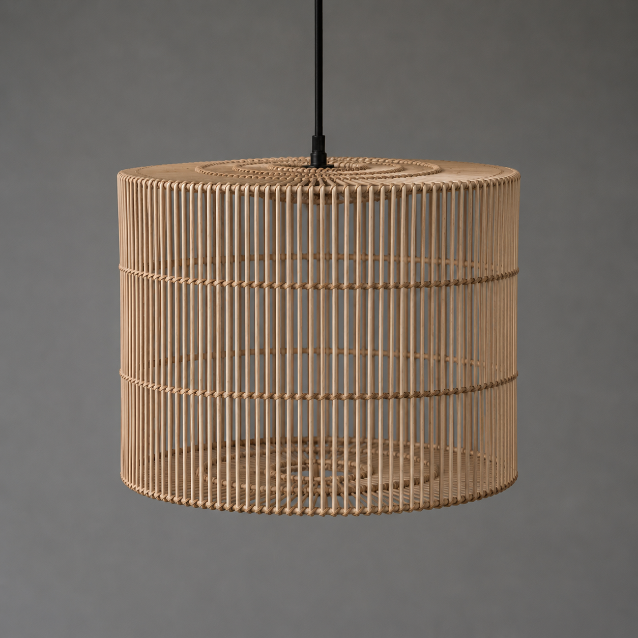 Mianzi Moss Pendant Lamp: Rattan Cane Handmade Lamp Boho Restaurants Decor