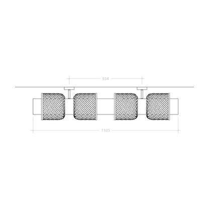 Metamorphosis Pendant Lamp-H-001S: Designer Hanging Lamp Modern Chandelier Modular Decor [107.5cm/42in(L) x 20cm/8in(H)]