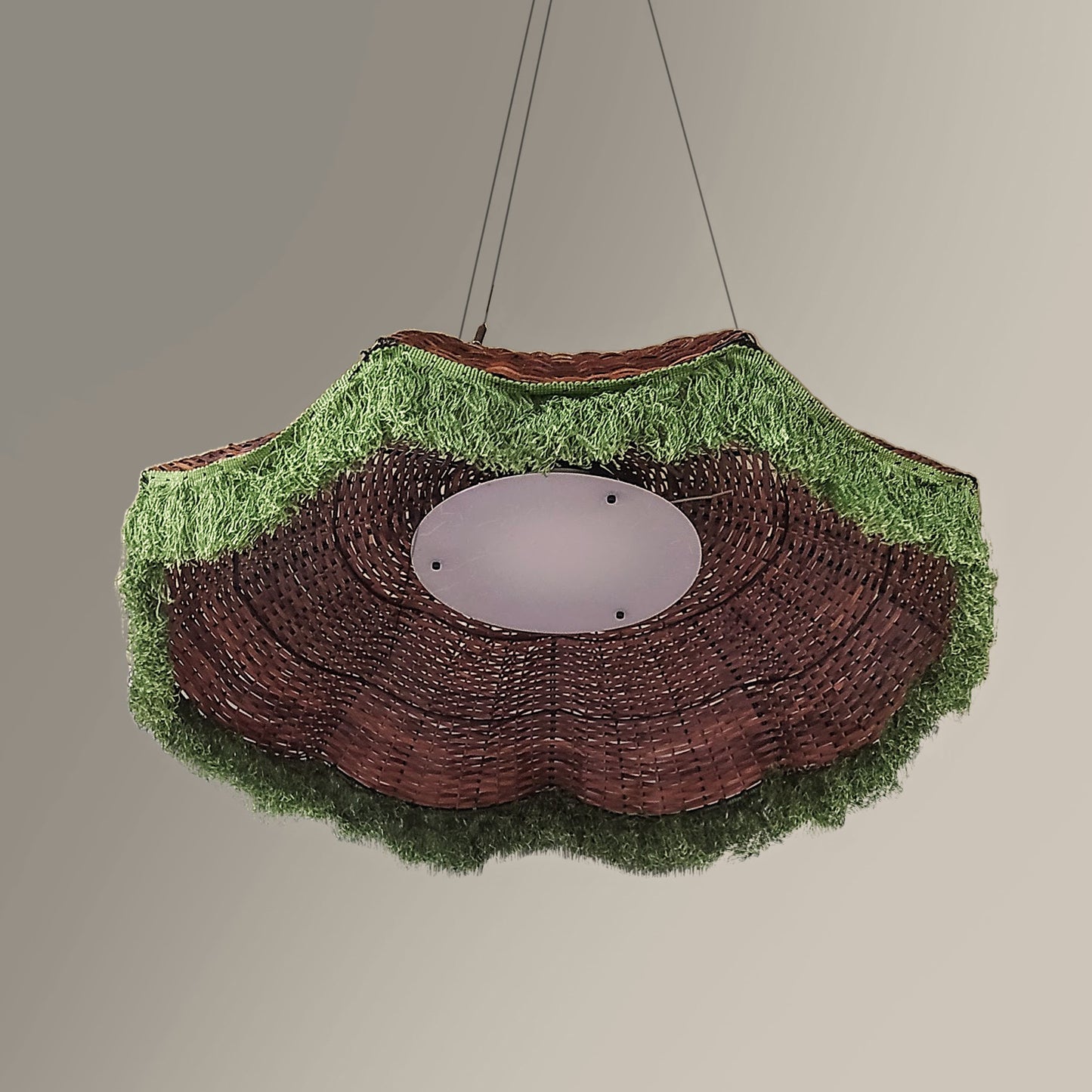 Aster Lamp: Designer Bamboo Chandelier | Large Japandi Cane Lamp | Handmade Cafe Lighting [61cm/24in, 91cm/36in, 122cm/48in Dia]
