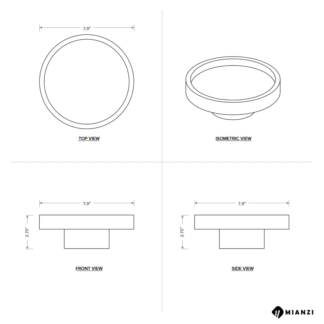 Podium Tray Round (Small)-Lifestyle Accessories-Indigo Blue-Mianzi